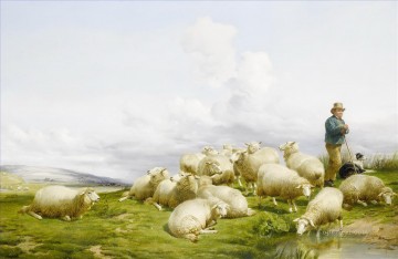  Cooper Pintura - Thomas Sidney Cooper Pastor con ovejas 1868